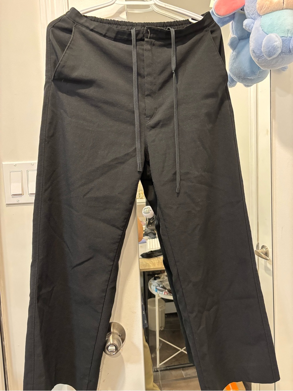Women Black Drawstring Jogger Pants